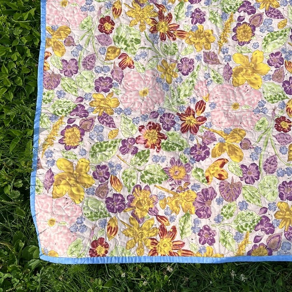 OOAK Handcrafted Quilt NWOT Handmade Cottagecore Grandma Romantic Shabby Chic - Picture 10 of 14